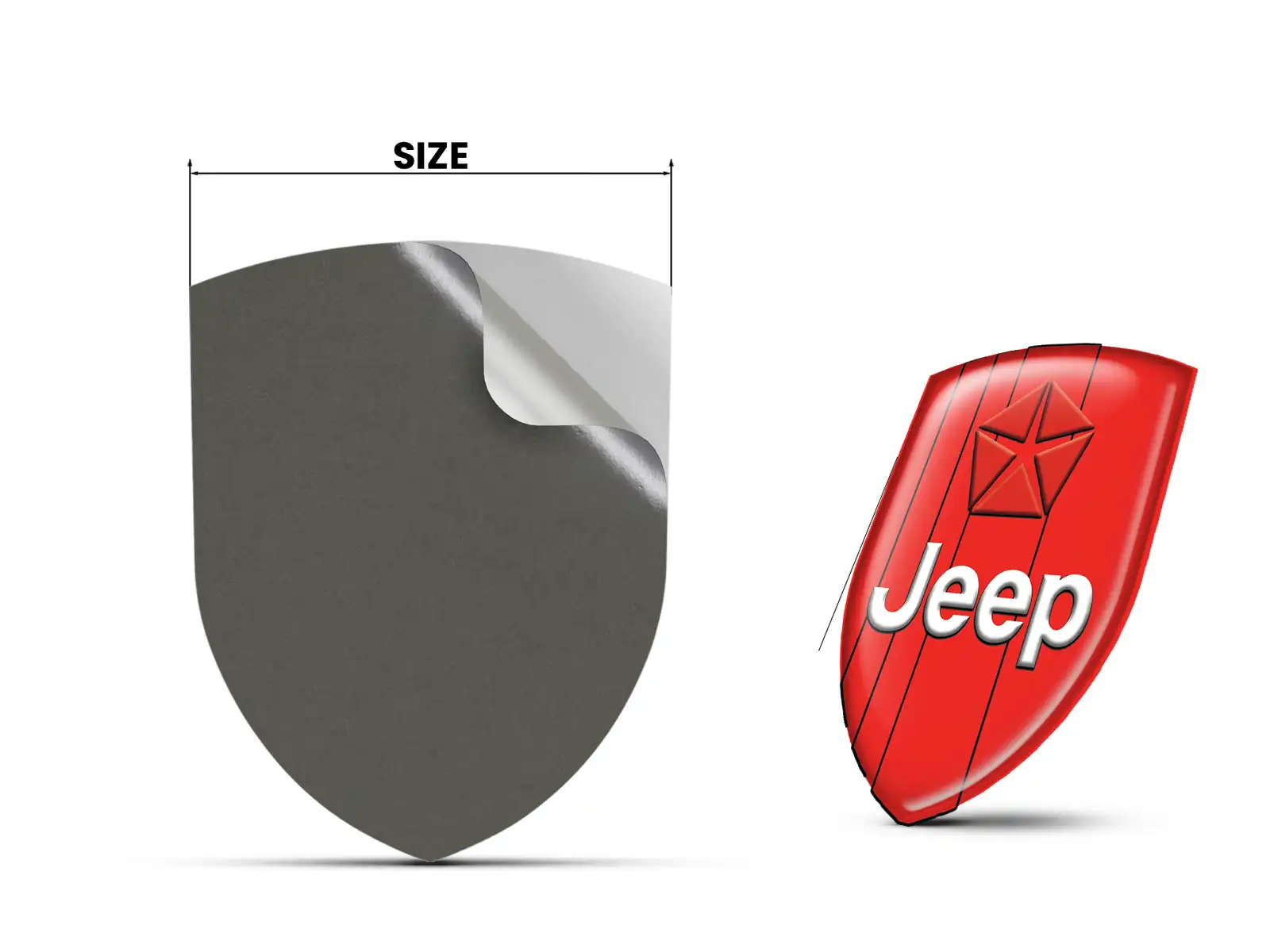 Jeep Pegatina Relieve Auto Resistente Premium Minimalista